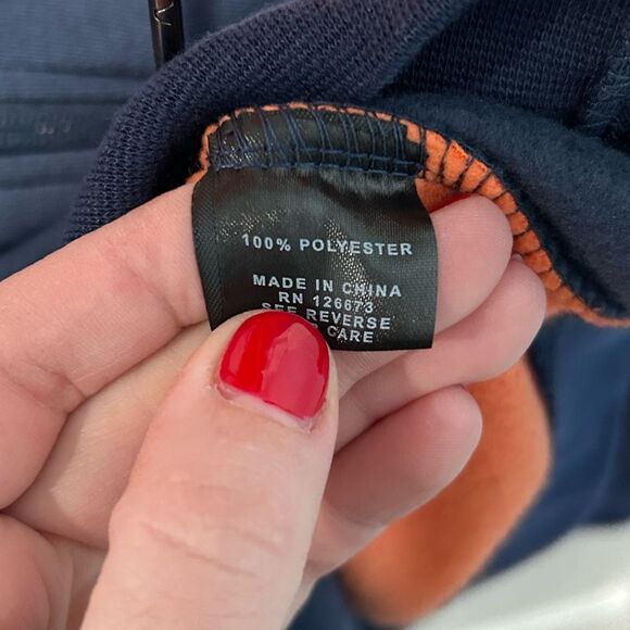 New NFL Men's Chicago Bears Navy/Orange Full-Zip Hoodie Size S - Picture 6 of 7